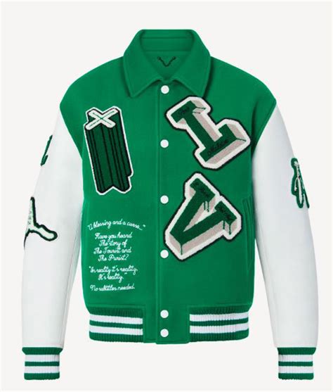 lv bomber jacket green|louis vuitton varsity jacket price.